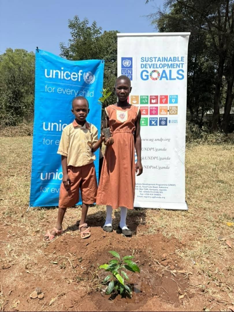 Children planting